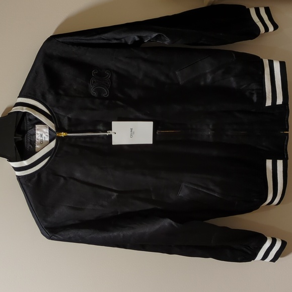 Celine Women's Black Bomber Jacket Fully Lined - Picture 2 of 14